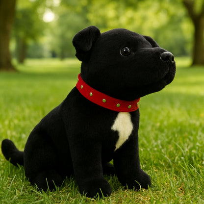 Bocchetta Plush DJ - Staffy - 32cm, sitting, black