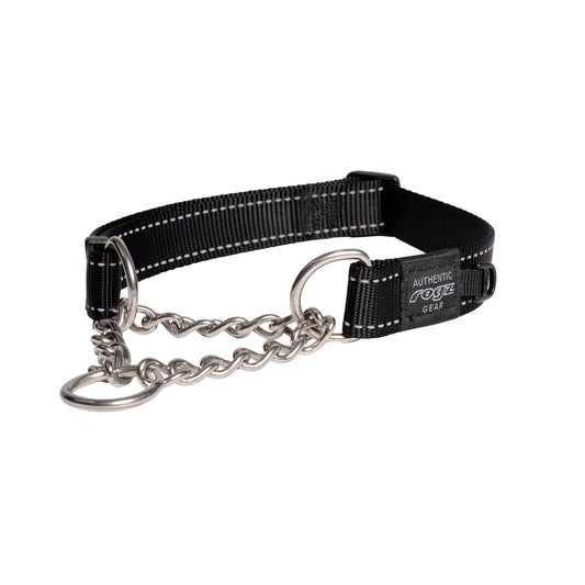 Rogz Utility Control Collar Chain Black Xxlge