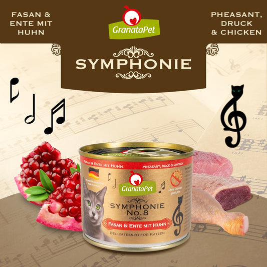 GranataPet Symphonie - No. 8 Pheasant & Duck with Chicken Wet Cat Food