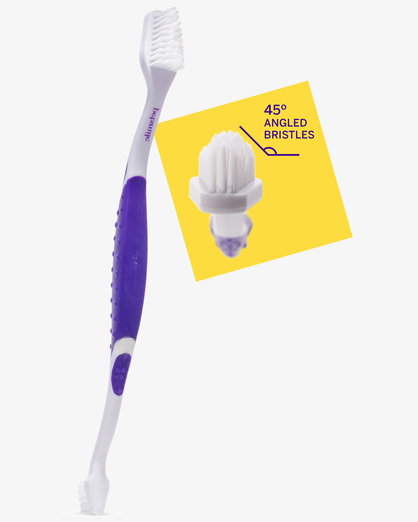PETSMILE Professional Pet Toothbrush - Patented 45° Dual-Ended Brush Head
