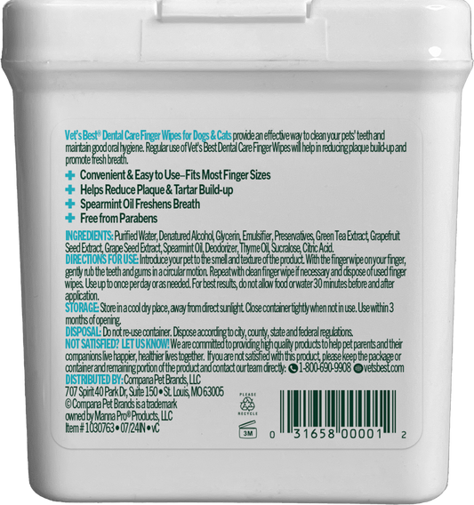 VET'S BEST Clean Teeth Finger Pads