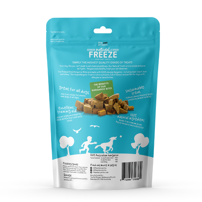 THE PET PROJECT KANGAROO BITES FREEZE DRIED 50G