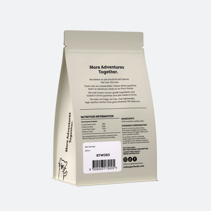 RAFA Raw Freeze-Dried Treats | Human-Grade Wallaby Steak
