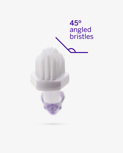 PETSMILE Professional Pet Toothbrush - Patented 45° Dual-Ended Brush Head
