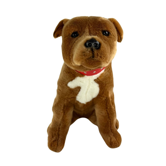 Bocchetta Plush Lester - Staffy - 32cm sitting, brown