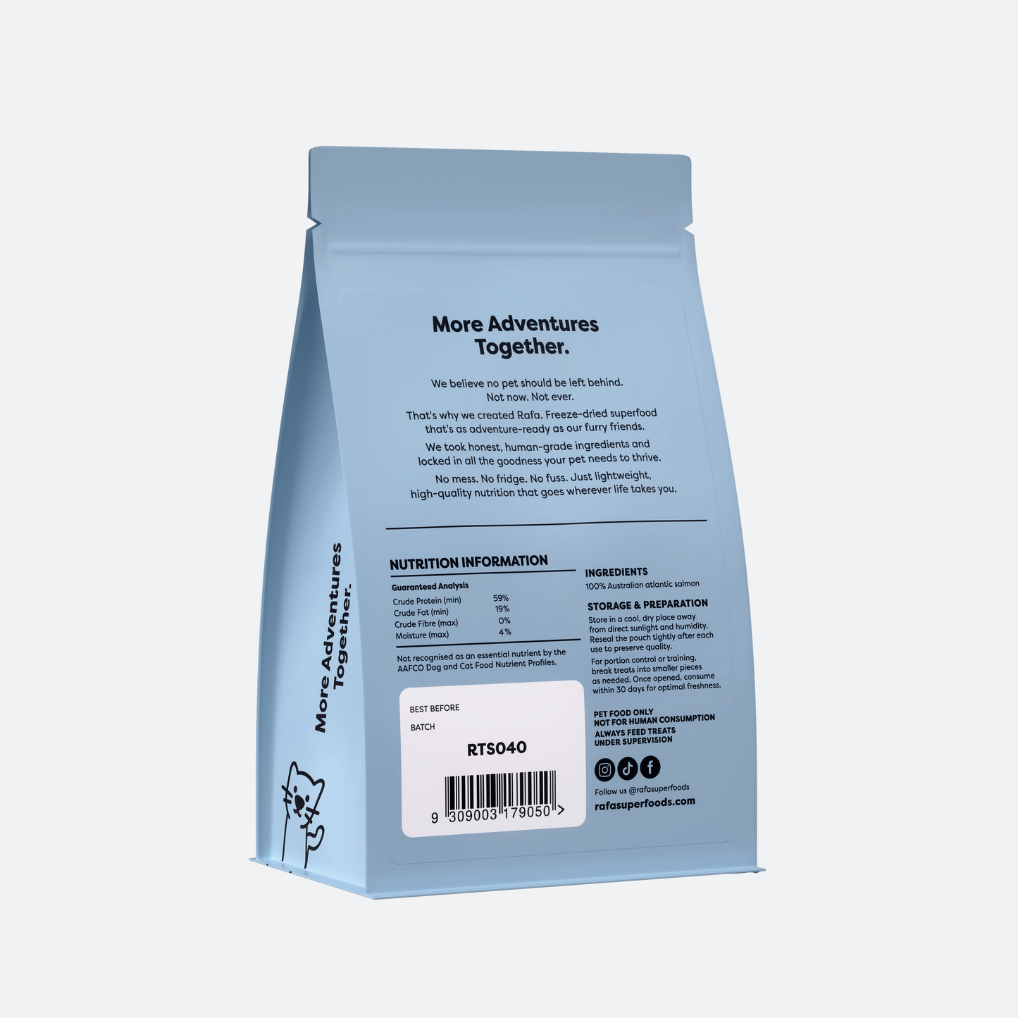 RAFA Raw Freeze-Dried Treats | Human-Grade Tasmanian Salmon Fillet