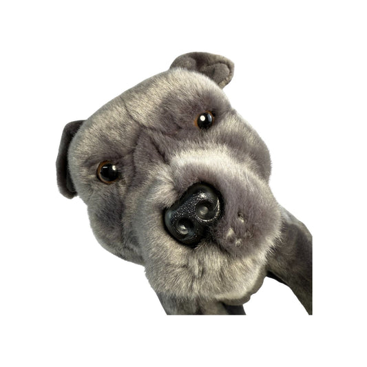 Bocchetta Plush Storm - Staffy - 32cm sitting, grey