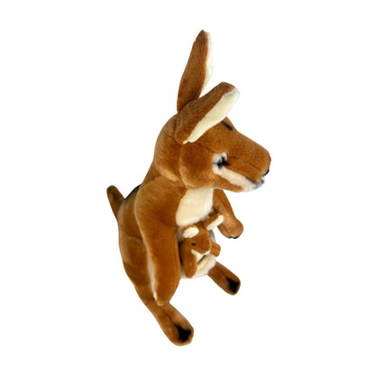 Bocchetta Plush Dodger - Kangaroo with joey - 40cm, red