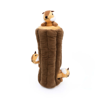 ZIPPYPAWS ZIPPY BURROW - LOG WITH 3 CHIPMUNKS