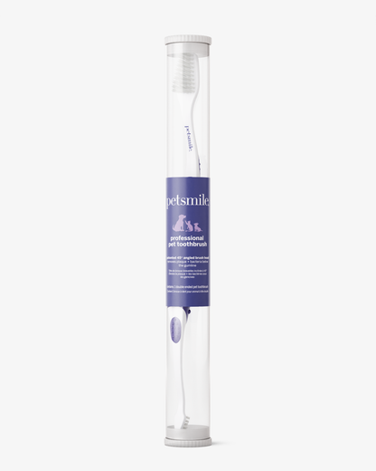 PETSMILE Professional Pet Toothbrush - Patented 45° Dual-Ended Brush Head