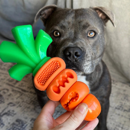 Happy Staffy Co. Chomp Carrot Dog Chew Toy