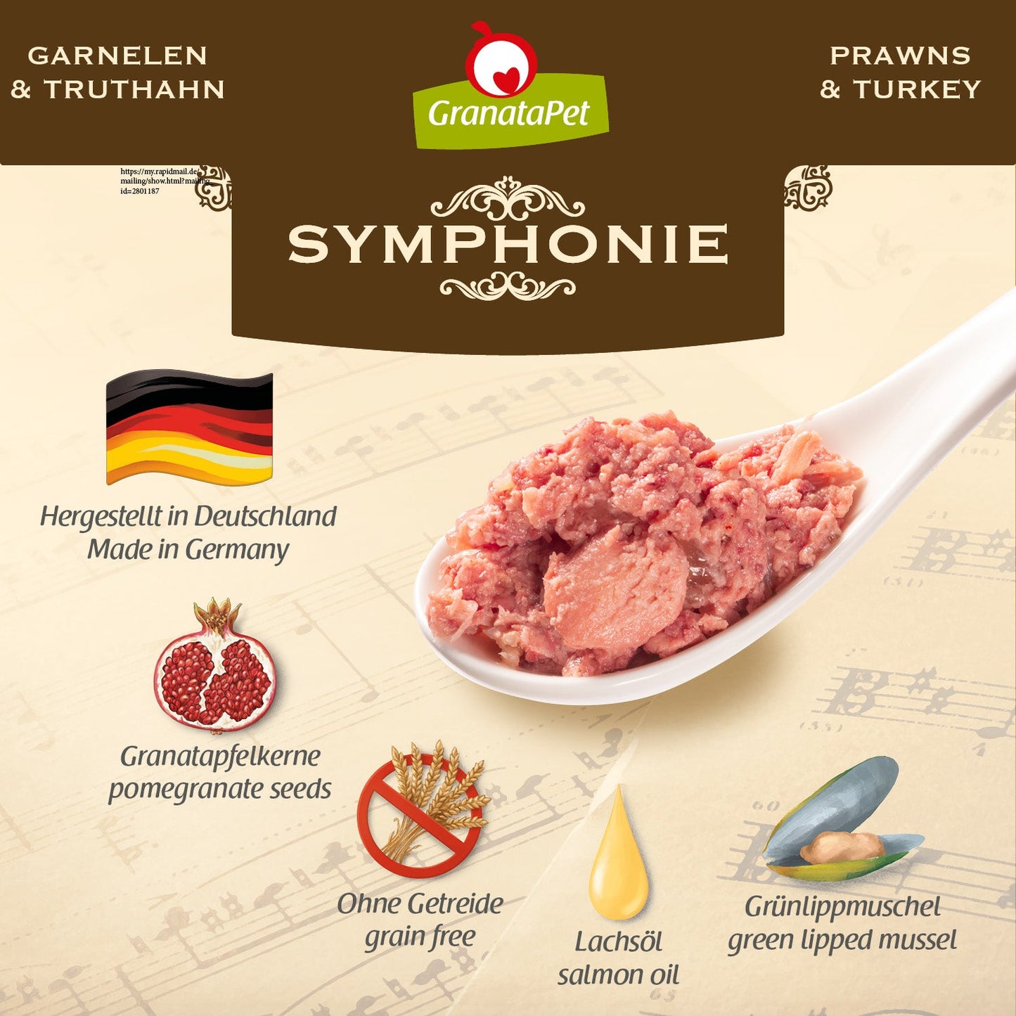 GranataPet Symphonie - No. 2 Prawns & Turkey Wet Cat Food