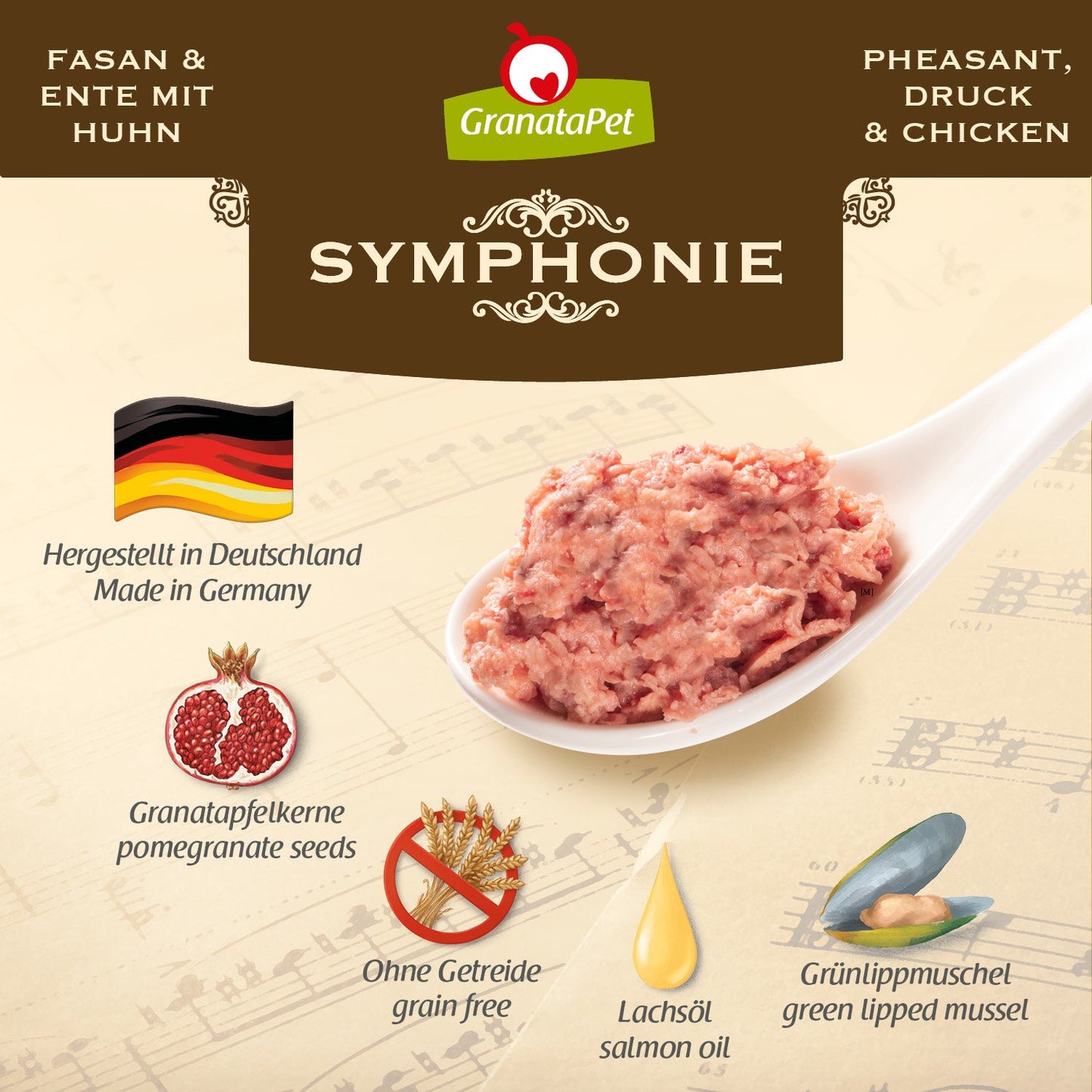 GranataPet Symphonie - No. 8 Pheasant & Duck with Chicken Wet Cat Food