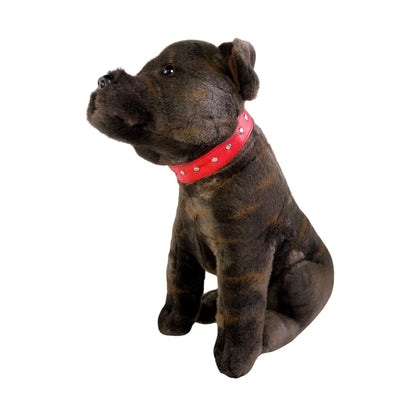 Bocchetta Plush Scooter - Staffy - 32cm sitting, brindle