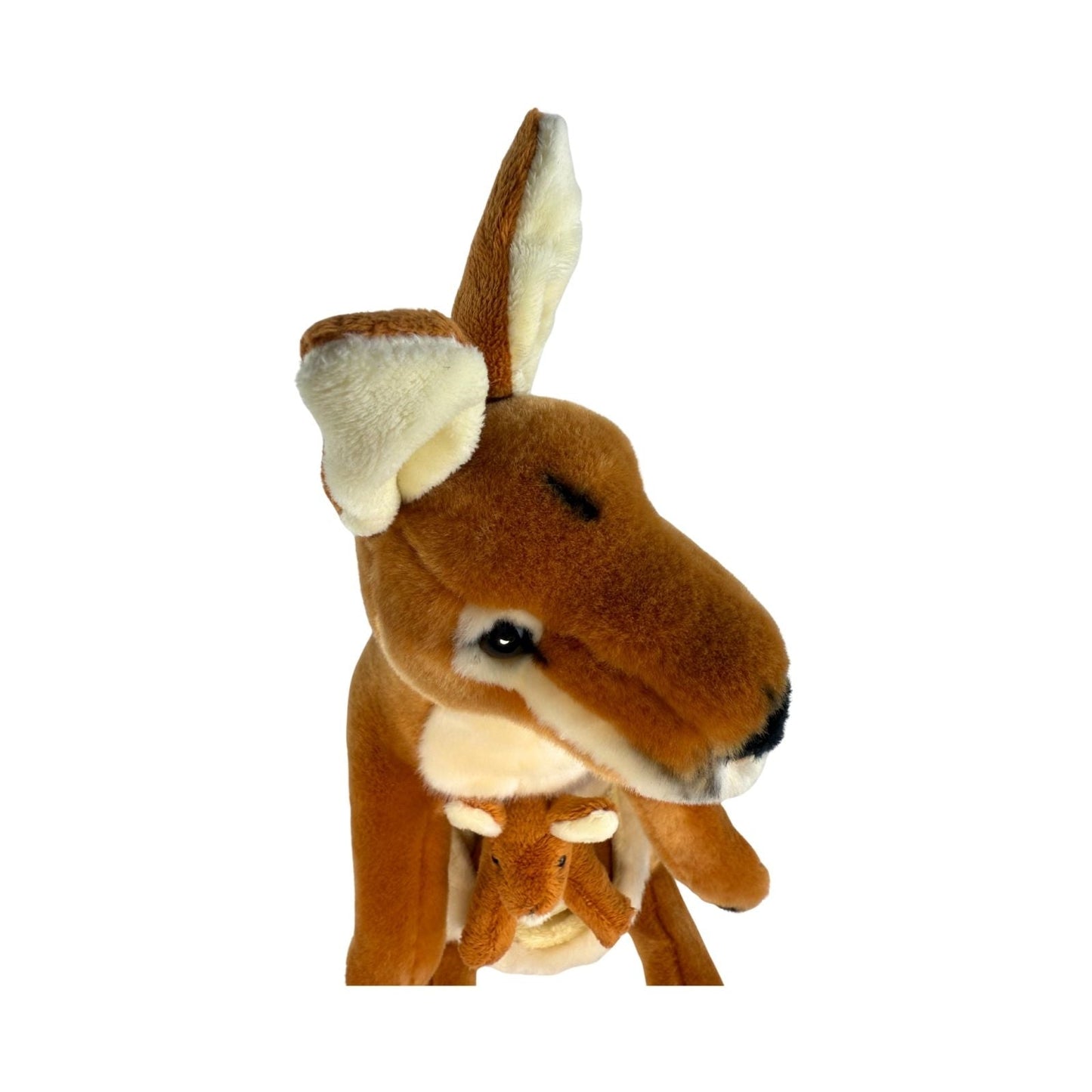 Bocchetta Plush Dodger - Kangaroo with joey - 40cm, red