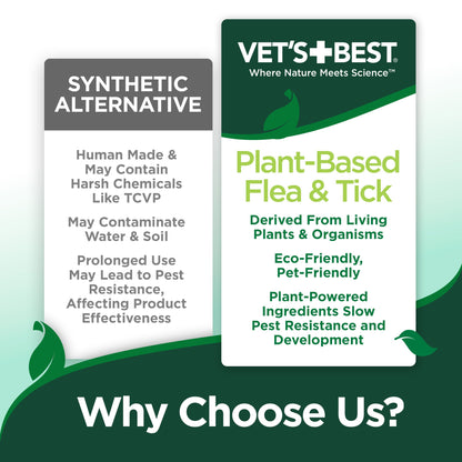 VET'S BEST Flea & Tick Wipes for Dogs