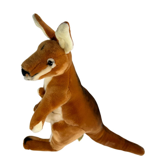 Bocchetta Plush Dodger - Kangaroo with joey - 40cm, red