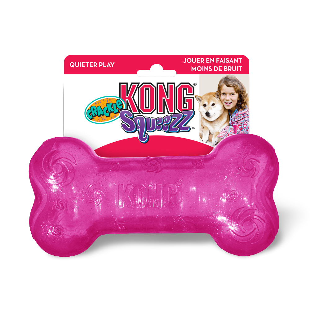 KONG Squeezz Crackle Bone (Assorted)