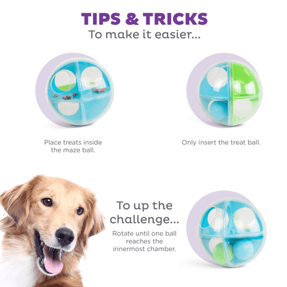 NINA OTTOSSON A-Maze Ball Interactive Puzzle Dog Toy
