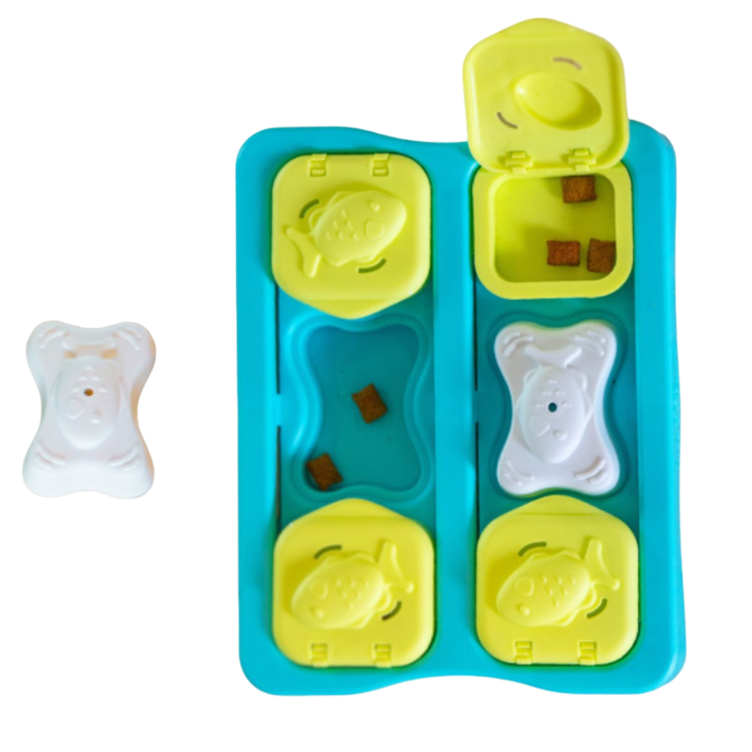 Nina Ottosson Kitty Cube Treat Dispensing Puzzle Cat Toy - Level 2