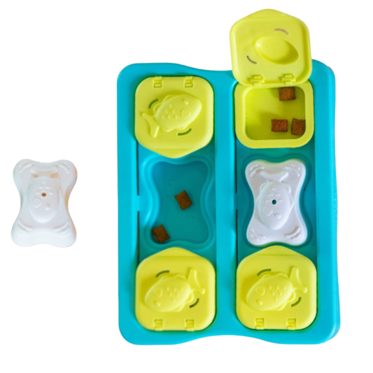 Nina Ottosson Kitty Cube Treat Dispensing Puzzle Cat Toy - Level 2