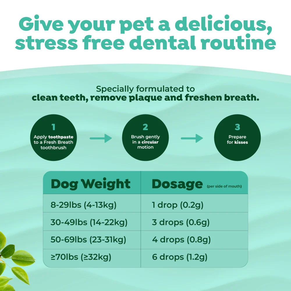 TropiClean Fresh Breath Enticers Peanut Butter & Honey Oral Care Kit