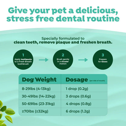 TropiClean Fresh Breath Enticers Peanut Butter & Honey Oral Care Kit