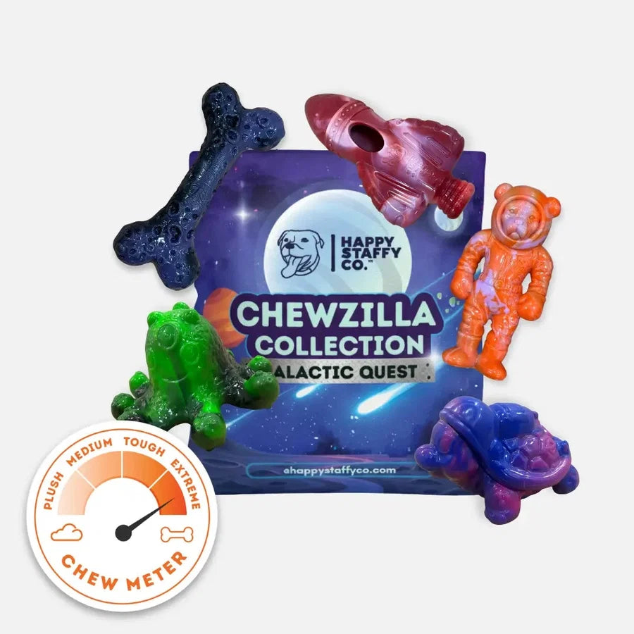 Happy Staffy Co. Chewzilla® Galactic Quest Collection Dog Chew Toys