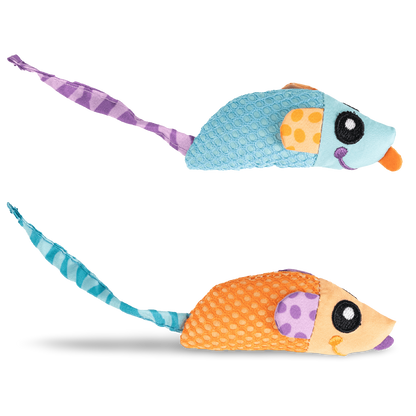 PETSTAGES CATNIP DENTAL HEALTH MICE TOY 2PK
