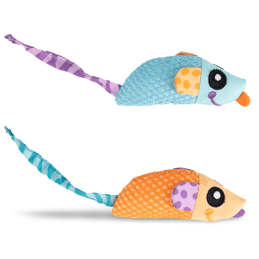 PETSTAGES CATNIP DENTAL HEALTH MICE TOY 2PK