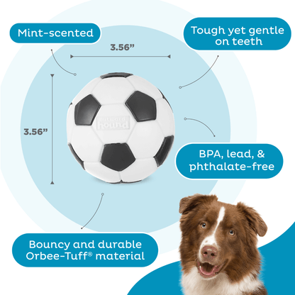 Planet Dog Soccer Ball Dog Treat Dispensing Toy White