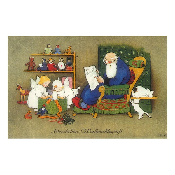 Christmas Postcard – Preparing Christmas Gifts