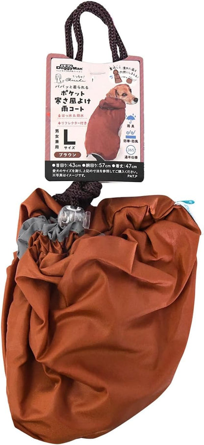 DoggyMan Portable Pocket Dog Raincoat
