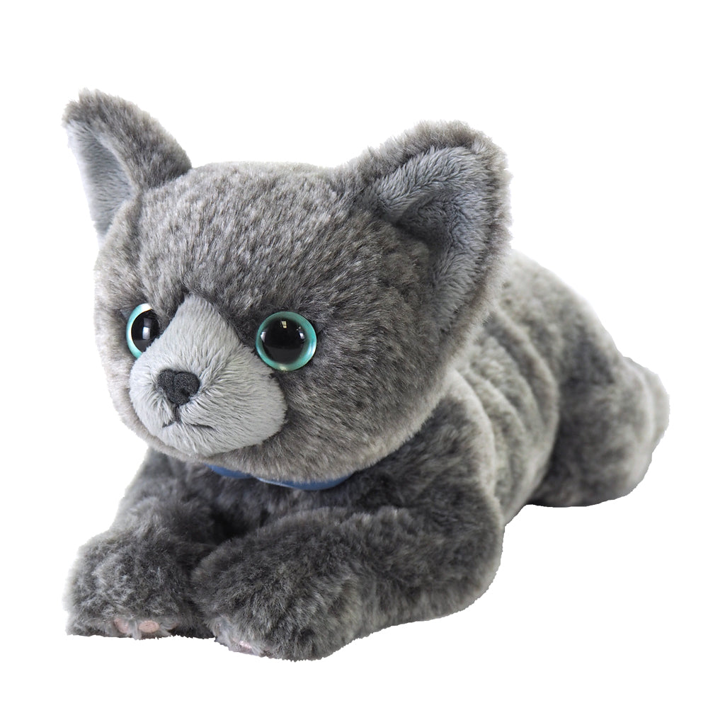 LYING CAT STUFFED TOY S RUSSIAN BLUE