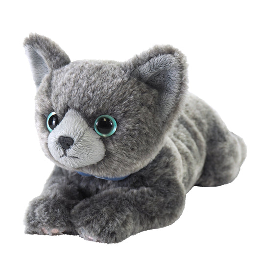 LYING CAT STUFFED TOY S RUSSIAN BLUE