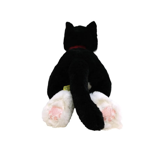 LYING CAT STUFFED TOY Tuxedo Cat Black and White Cat- Small