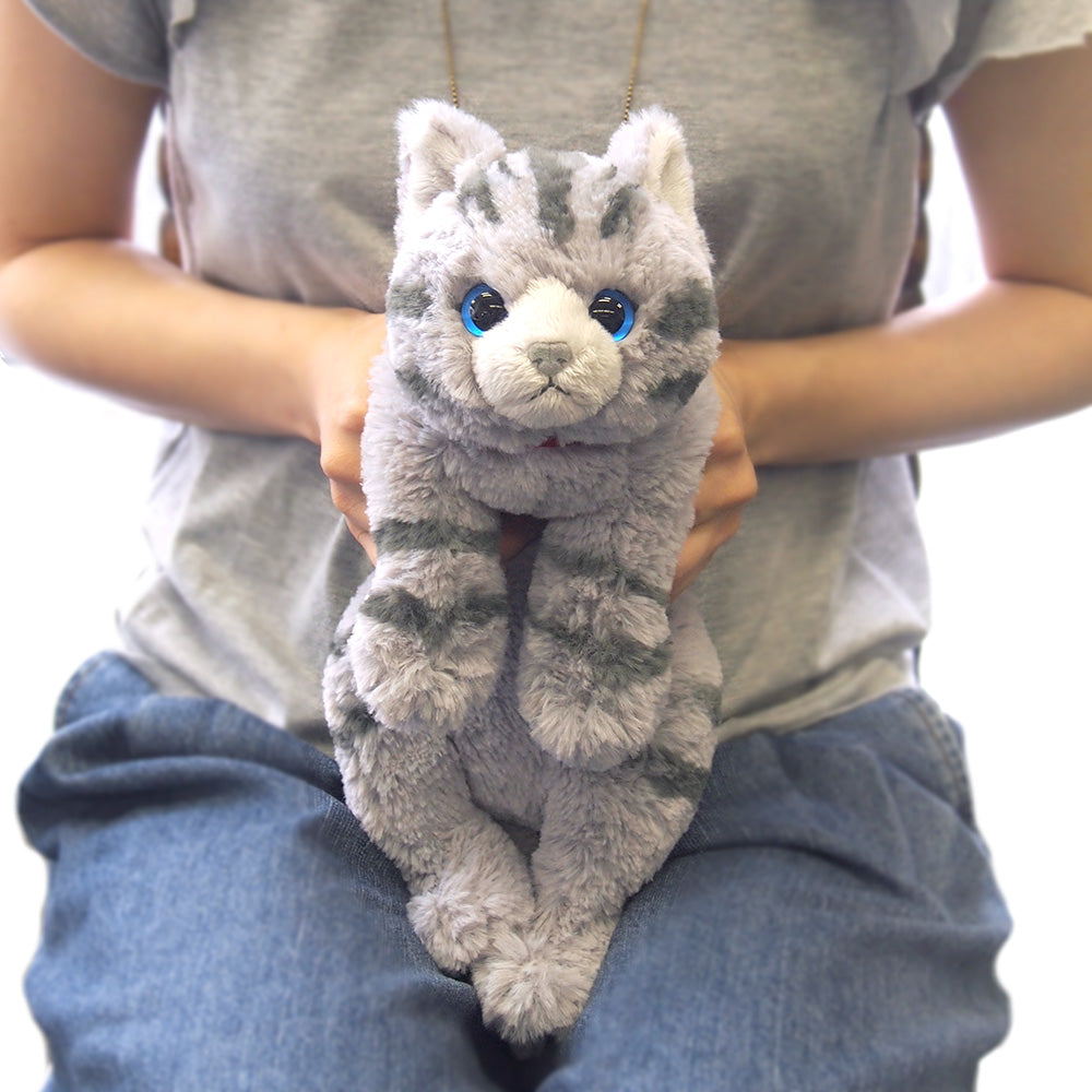 LYING CAT STUFFED TOY S AMERICAN SHORT HAIR