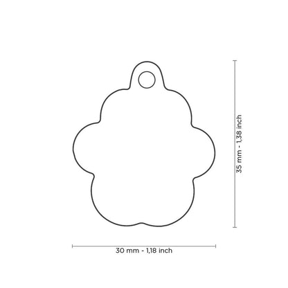 My Family Shine Big Black Glitter Paw ID Tag