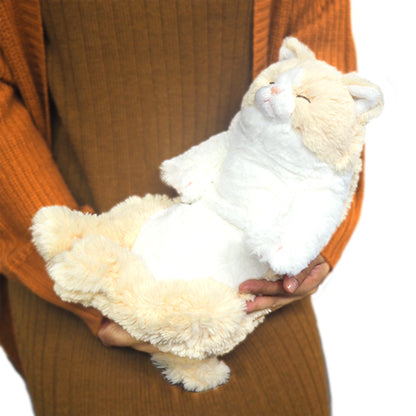LYING CAT SLEEPING FACE STUFFED TOY M CR