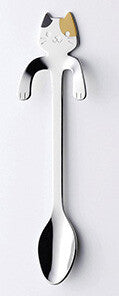 Cat Shaped Stainless Steel Coffee / Dessert Spoon - Made in Japan
