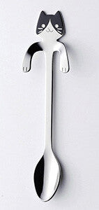 Cat Shaped Stainless Steel Coffee / Dessert Spoon - Made in Japan