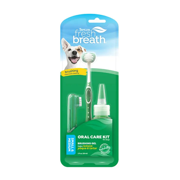 Tropiclean Fresh Breath OralCare Kit for Small & Medium Dogs