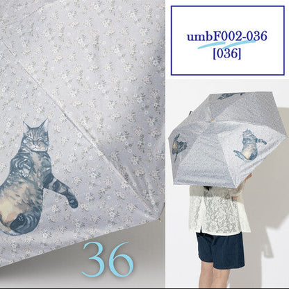 Jubilee UV 99% Cut All-Weather Cat Nordic Designs Lightweight Compact Folding Umbrella UPF50+