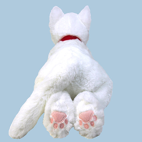 LYING CAT STUFFED TOY ODD-EYED WHITE CAT Medium